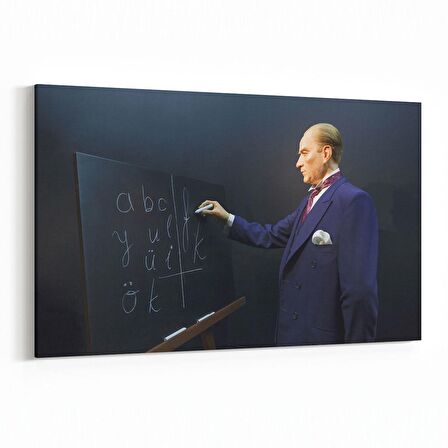 Olla 12420Y Mustafa Kemal Atatürk Yatay Kanvas Tablo (Ölçü: 120X80)