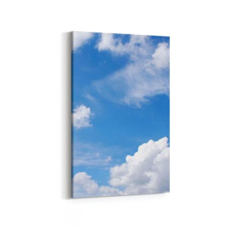 Olla 15404D Gökyüzü Bulut Görseli  Dikey Kanvas Tablo (Ölçü: 60X90)
