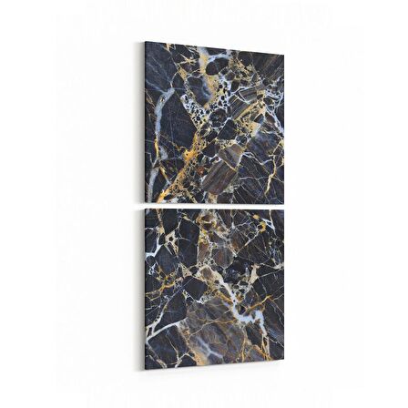 Olla 16711K2D Mermer Desen Görsel Kare 2'li Dikey Kanvas Tablo (Ölçü: 30X65)