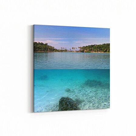 Olla 16560K Kumsal / Sahil Görseli Kare Kanvas Tablo (Ölçü: 25X25)