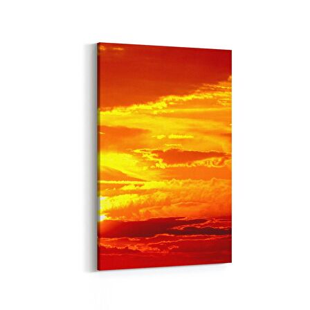Olla 15915D Günbatımı Görseli Dikey Kanvas Tablo (Ölçü: 60X90)