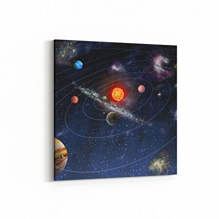 Olla 17630K Uzay Görseli Kare Kanvas Tablo (Ölçü: 30X30)