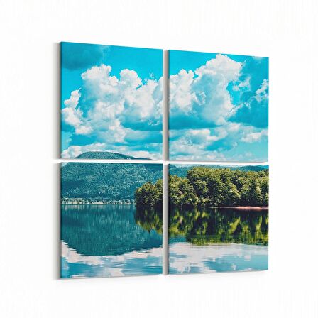 Olla 13556K4 Doğa / Manzara Görseli Kare 4'lü Kanvas Tablo (Ölçü: 65X65)