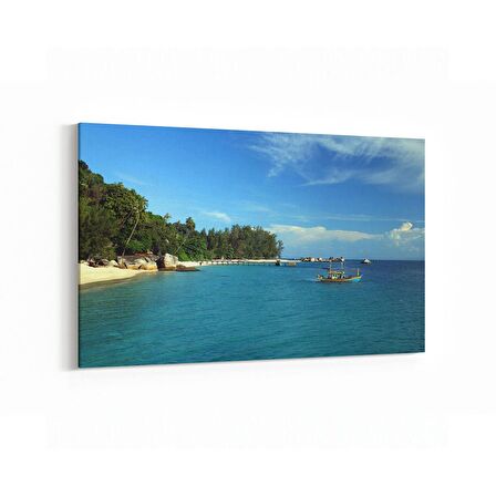 Olla 16511Y Kumsal / Sahil Görseli Yatay Kanvas Tablo (Ölçü: 150X100)