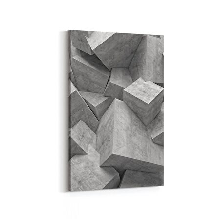 Olla 10023D Abstract 3 Boyut Görsel Dikey Kanvas Tablo (Ölçü: 70X105)