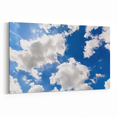 Olla 15565Y Gökyüzü Bulut Görseli  Yatay Kanvas Tablo (Ölçü: 120X80)