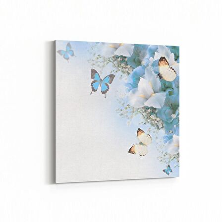 Olla 11669K Orkide Çiçek Görseli Kare Kanvas Tablo (Ölçü: 25X25)