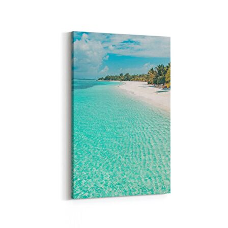 Olla 16575D Kumsal / Sahil Görseli Dikey Kanvas Tablo (Ölçü: 60X90)