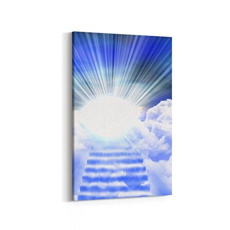Olla 15766D Gökyüzü Bulut Görseli  Dikey Kanvas Tablo (Ölçü: 60X90)