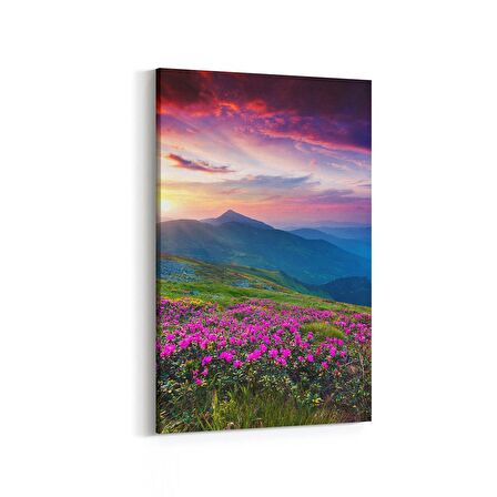 Olla 15971D Günbatımı Görseli Dikey Kanvas Tablo (Ölçü: 100X150)