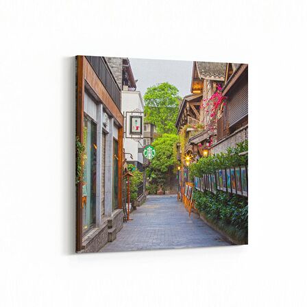 Olla 18606K4 Yapı Görseli Kare 4'lü Kanvas Tablo (Ölçü: 125X125)