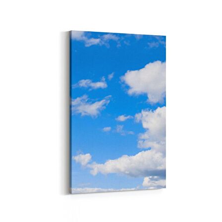 Olla 15822D Gökyüzü Bulut Görseli  Dikey Kanvas Tablo (Ölçü: 100X150)