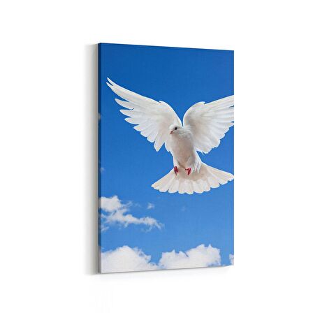 Olla 15879D Gökyüzü Kuşlar Görseli Dikey Kanvas Tablo (Ölçü: 100X150)