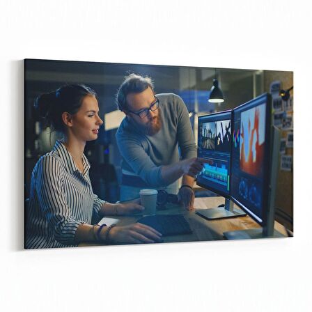 Olla 17005Y Model / Manken Görseli Yatay Kanvas Tablo (Ölçü: 45X30)