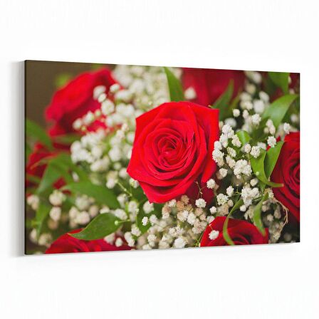 Olla 11571Y Çiçek Görseli Yatay Kanvas Tablo (Ölçü: 120X80)