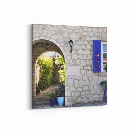 Olla 18707K4 Yapı Görseli Kare 4'lü Kanvas Tablo (Ölçü: 145X145)