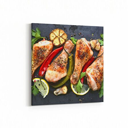 Olla 15174K Gıda Görseli Kare Kanvas Tablo (Ölçü: 25X25)