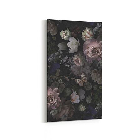 Olla 11775DD Çiçek Görseli Dikey Dar Kanvas Tablo (Ölçü: 40X80)