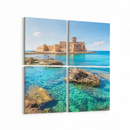 Olla 14016K4 Doğa / Manzara Görseli Kare 4'lü Kanvas Tablo (Ölçü: 145X145)