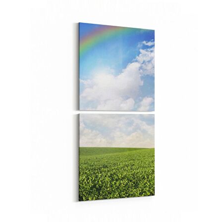 Olla 14605K2D Doğa / Manzara Görseli Kare 2'li Dikey Kanvas Tablo (Ölçü: 30X65)