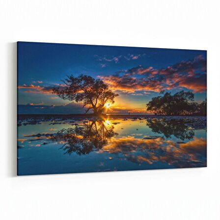 Olla 15943Y Günbatımı Görseli Yatay Kanvas Tablo (Ölçü: 45X30)