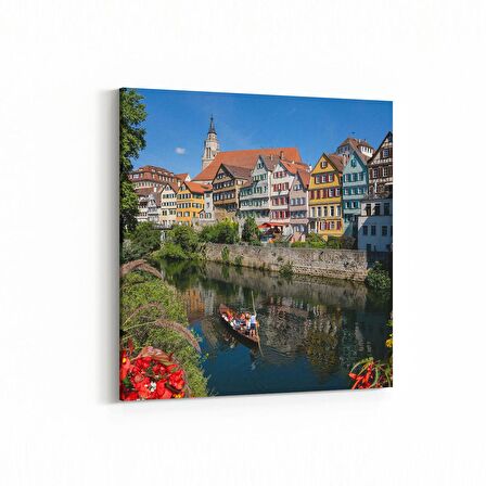 Olla 18258K4 Yapı Görseli Kare 4'lü Kanvas Tablo (Ölçü: 65X65)