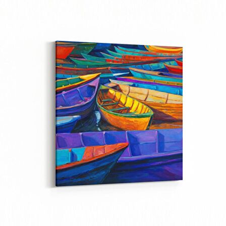 Olla 17748K Yağlı Boya Görseli Kare Kanvas Tablo (Ölçü: 60X60)