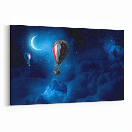 Olla 14758Y Gece Gökyüzü Görseli Yatay Kanvas Tablo (Ölçü: 45X30)