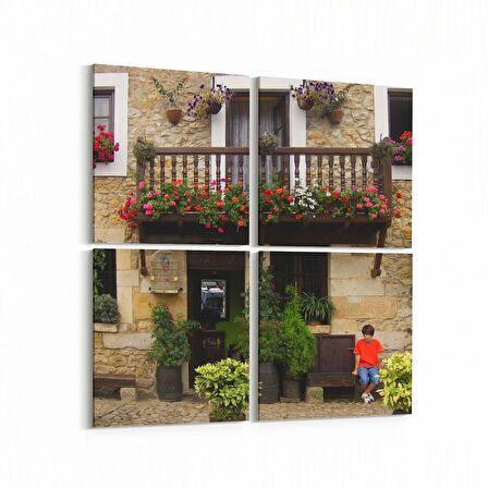 Olla 14395K4 Doğa / Manzara Görseli Kare 4'lü Kanvas Tablo (Ölçü: 105X105)