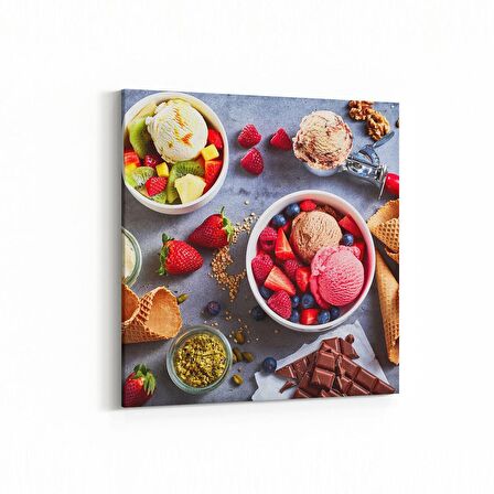 Olla 14978K Gıda Görseli Kare Kanvas Tablo (Ölçü: 25X25)