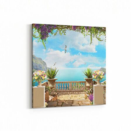 Olla 14064K Doğa / Manzara Görseli Kare Kanvas Tablo (Ölçü: 25X25)