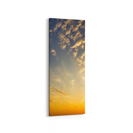 Olla 15921DI Günbatımı Görseli Dikey İnce Kanvas Tablo (Ölçü: 40X120)