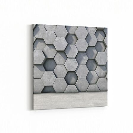 Olla 10020K Abstract 3 Boyut Görsel Kare Kanvas Tablo (Ölçü: 25X25)