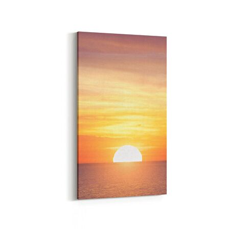 Olla 15910DD Günbatımı Görseli Dikey Dar Kanvas Tablo (Ölçü: 30X60)