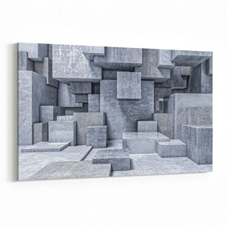 Olla 10015Y Abstract 3 Boyut Görsel Yatay Kanvas Tablo (Ölçü: 150X100)