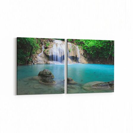 Olla 14055K2Y Doğa / Manzara Görseli Kare 2'li Yatay Kanvas Tablo (Ölçü: 145X70)