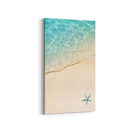 Olla 16395DD Kumsal / Sahil Görseli Dikey Dar Kanvas Tablo (Ölçü: 60X120)