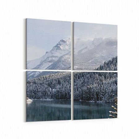 Olla 14503K4 Doğa / Manzara Görseli Kare 4'lü Kanvas Tablo (Ölçü: 145X145)