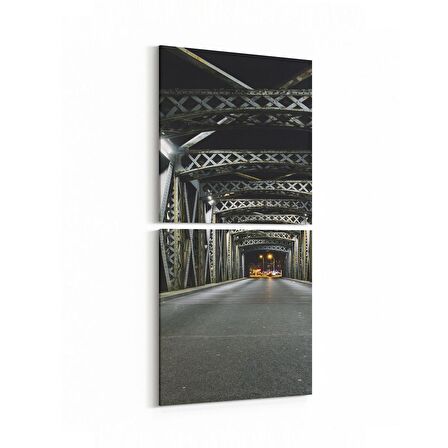 Olla 18749KD Yapı Görseli Kare 2'li Dikey Kanvas Tablo (Ölçü: 30X65)