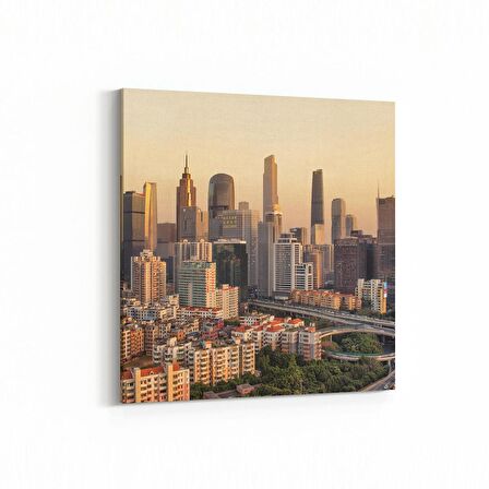 Olla 18593K Yapı Görseli Kare Kanvas Tablo (Ölçü: 25X25)