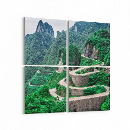 Olla 13332K4 Doğa / Manzara Görseli Kare 4'lü Kanvas Tablo (Ölçü: 65X65)