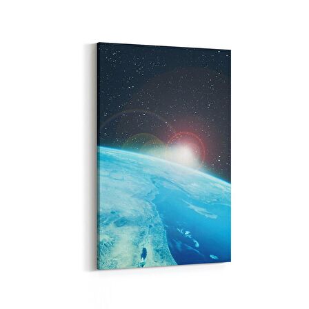 Olla 14841D Gece Gökyüzü Görseli Dikey Kanvas Tablo (Ölçü: 100X150)
