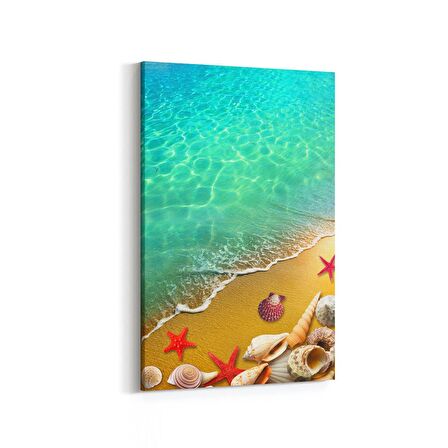 Olla 16429D Kumsal / Sahil Görseli Dikey Kanvas Tablo (Ölçü: 60X90)