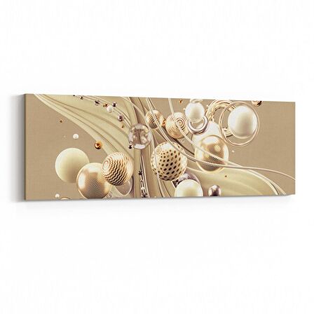 Olla 10105YI Abstract Görsel Yatay İnce Kanvas Tablo (Ölçü: 90X30)