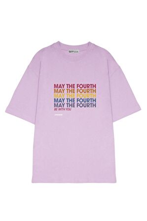 Unisex Oversize T-shirt May The Fourth Rainbow Stack