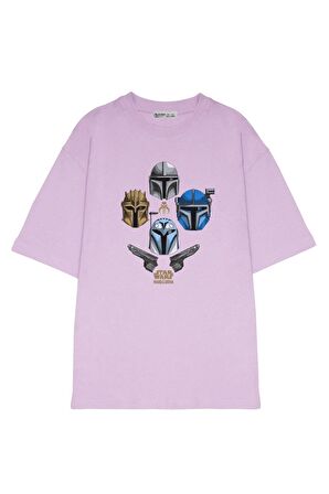 Unisex Oversize T-shirt The Mandalorian Helmet Collage