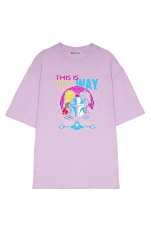 Unisex Oversize T-shirt The Mandalorian Neon This Is The Way