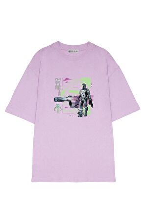 Unisex Oversize T-shirt The Mandalorian Starfighter Outline