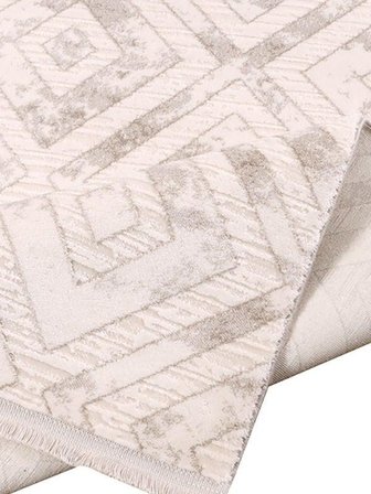 Nexus Halı Olympia 4052 Krem Modern Çizgi Desenli Halı