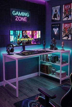 Alexis Oyuncu Masası 178x90 Cm, Beyaz Renk Oyuncu Masası, Çift Yön Kullanıma Uygun, Bilgisayar Masası, Gamer Masası, Gaming Masa, L Masa, Çalışma Masası